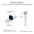 thumbnail image 6 of Rosec Jewels Real Black Opal Diamond Engagement Ring with Bow - (5X7 mm) AAA Quality Black Opal Ring for Women - Ready to Gift, 10K White Gold, US 8.50, 6 of 10