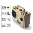 thumbnail image 2 of DemerBox Waterproof, Portable, and Rugged Outdoor Speakers. Loud Sound, 40+ hr Battery Life, Dry Box + USB Charging, Pairing Party Mode. Built to Last + Fully Serviceable, Tan, 2 of 7
