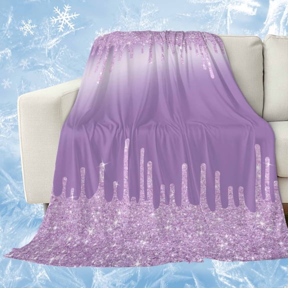 Purple Cooling Blanket,Lightweight Breathable Summer Throw Blanket with Double Sided Cold Effect,Modern Minimalist Silver Gradient Texture Art Picnic Blankets Bed Sheet for Hot Sleepers 30"x40"