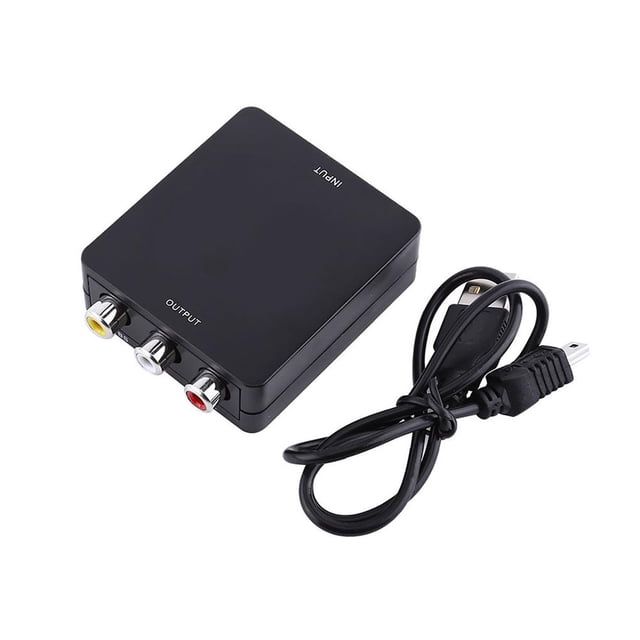 Digital Hdmi A Rca Video Compuesto Audio Av Cvbs Adaptador Convertidor 720P / 1080P Negro seitruly EL008064-00