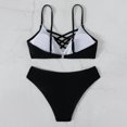 thumbnail image 4 of Eashery Bikinis Sets for Women Padded Push-up Bra Bikini Sets for Women Bandeau Bikini Black L, 4 of 5