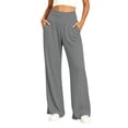 thumbnail image 2 of Ruimatai Women's Yoga Wide Leg Pants High Waist Side Pocket Loose Fit Flowy Workout Daily Loungewear Trousers, 2 of 9
