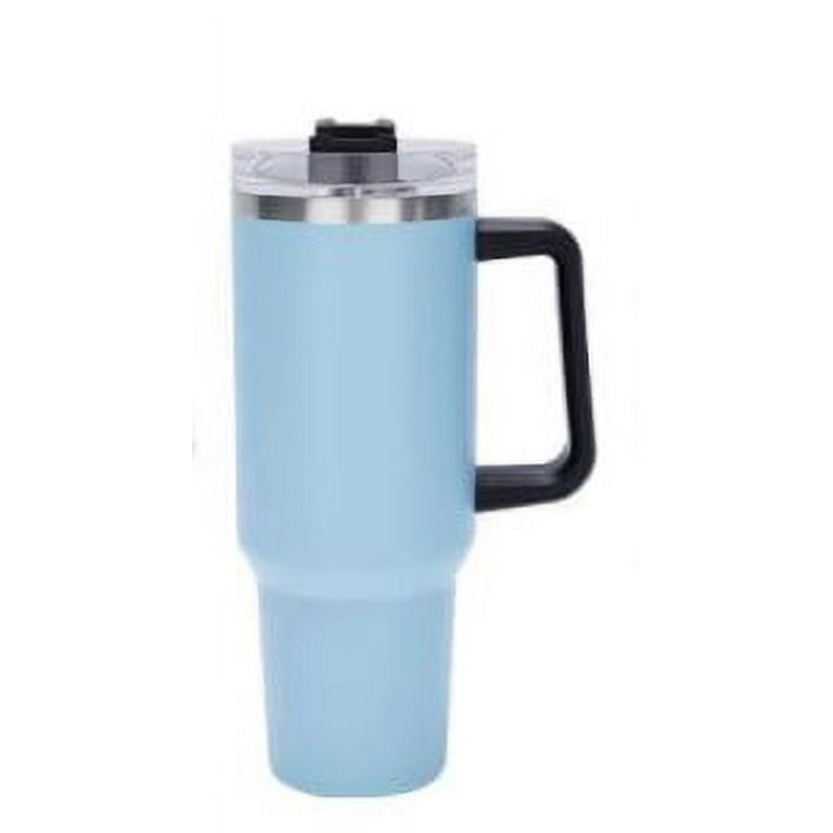 40 oz Mug Tumbler With Ceramic Coating. Vacuum Insulated Travel Tumbler  With Handle.Lid and Straw.Stainless Steel Cup.Keep Drinks Cold 24  Hours.Dishwasher Safe.Sweat Proof.Leak Proof. Teal 
