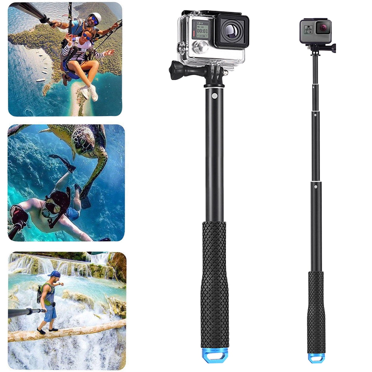 Waterproof Handheld Monopod Selfie Stick Pole For Go..pro Hero.3 4 5 Sj4000 CPEV