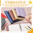thumbnail image 5 of Uxcell A5 PU Leather Binder Protector, 6 Ring Loose Leaf Notebook Protector Round Ring Binder Folder Cover Refillable Notebook for Photocard Collection Travel Journal Planner, Red, 5 of 6