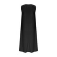 thumbnail image 5 of Women's Casual Dress U Neck Sleeveless Pullover Solid Color Maxi Dress For Daily Wear Comfortable Flowy Summer Dress With Wide Straps, 5 of 5