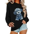 thumbnail image 5 of Danhjin Women's Trendy Sweatshirts Print Loose Fashion Pullover Tops Fall Winter Long Sleeve Crew Neck Graphic Casual Comfy Soft Shirts, 5 of 6