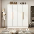 thumbnail image 3 of OxyLife Wardrobe Armoire with Clothing Rod and Storage Shelves, 70.9"H, 3 of 7