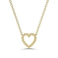 thumbnail image 3 of IGI Certified Lab Grown Diamond Open Heart Pendant Necklace for Women | Round Cut Diamond Necklace with 18 Inch Cable Chain 14K Solid Yellow Gold F-G, VS-SI Quality (0.38 Ctw), 3 of 5