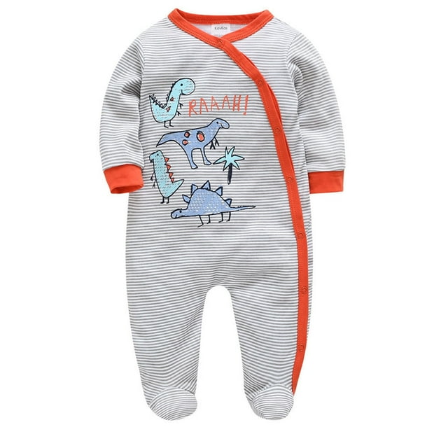 Birdeem Barboteuse pour Bébés Filles Tout-Petits Bébés Filles Garçons Manches Courtes T-Shirt Imprimé Col Rond Combinaison Barboteuse