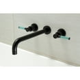 thumbnail image 3 of Kingston Brass KS8050DKL Kaiser Two-Handle 3-Hole Wall Mount Roman Tub Faucet in Matte Black, 3 of 7