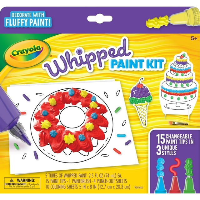 Set de pintura Crayola Whipped Puff Paint 3D para niños mayores de 5 años
