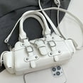thumbnail image 4 of Women Bag PU Leather Crossbody Bag Punk Styles Shoulder Bag Top Handle Handbag Simple Messengers Bag for Daily, 4 of 9