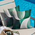 thumbnail image 5 of Abstract Stitching Throw Pillow Cover Green White Curve Gradient Cotton Linen Cushion Cover Throw Pillow Case with Invisible Zipper for Couch Sofa Bed Chair Car 24x24 Inch, 5 of 14