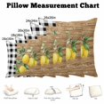 thumbnail image 5 of Throw Pillow Covers, Summer Lemons Decorative Throw Pillow Covers 20x20 Inch, Botanical Fruit Branch Check Wooden Grain Square Linen Pillow Cases for Couch/Living Room/Sofa, 5 of 9