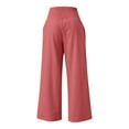 thumbnail image 5 of Linen Pants Women Xunlbb Women's Loose Wide Leg Pants High Waist Straight Pants Casual Pants, S-3XL, 5 of 5