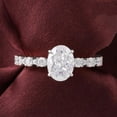 thumbnail image 3 of solitaire jewels 1.75CT Oval Moissanite Solitaire Engagement Ring For Women, 18K White Gold, 3 of 6