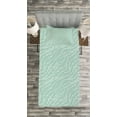 thumbnail image 3 of Ambesonne Pearls Quilted Bedspread Set 2 Pcs, Abstract Nautical Motifs, Twin Size, Almond Green White, 3 of 3