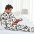 thumbnail image 6 of Naloa Bird Men’s Pajamas Set - Long Sleeve Button Down Sleep Shirt and Pajama Bottoms Sleepwear Set-X-Large, 6 of 7