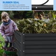 thumbnail image 5 of Dextrus Large Outdoor Raised Garden Bed Kit, Metal Planter Box for Plants, Vegetables, and Flowers, Includes 2 Gloves, Ground Nails, Support Rod, and Secure Edge Curling Design-8x4x1ft,Black, 5 of 7