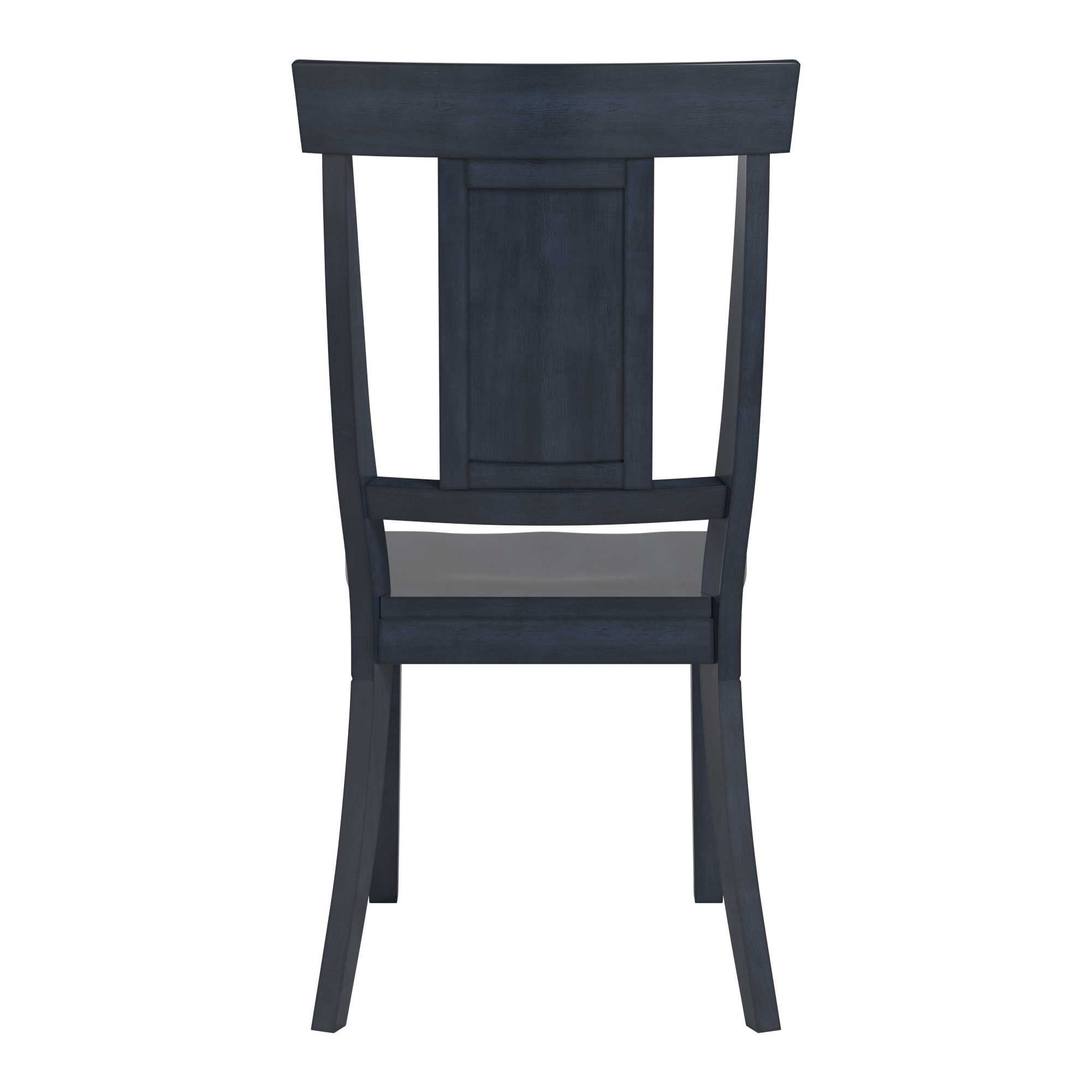 Weston Home Farmhouse Panel Back Wood Dining Side Chairs, Antique Denim (Set of 2)