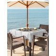 thumbnail image 3 of Outdoor Tablecloth with Umbrella Hole for Patio/Picnic/Party/Camping, Vintage Coastal Waterproof Table Cloth Square Cover Washable, Summer Sea Marine Conch Starfish Wooden (60"x 60"), 3 of 8