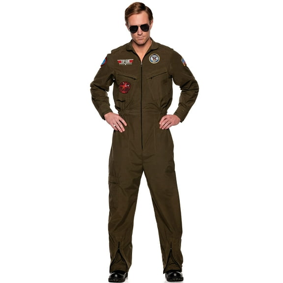 UNDERWRAPS TOPGUN Men's Jumpsuit - Officially Licensed US NAVY® TOPGUN Costume, Mens Fighter Pilot Suit Halloween Costume, Adults Couples Costume, XX-Large