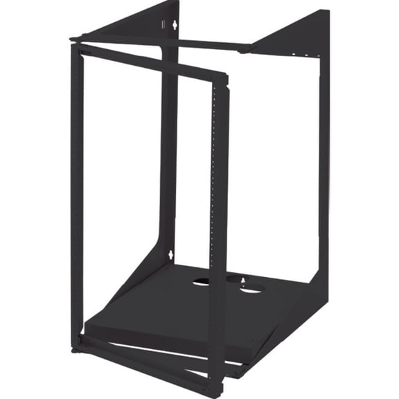 Ortronics Swing-EZ Wall Rack, Black, 18.00 in D