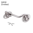 thumbnail image 1 of Maoww Window Eye Latch Gate Door Window Stainless Steel Windproof Lock Hook with Mounting Screws, 3 Inch, 1 of 7