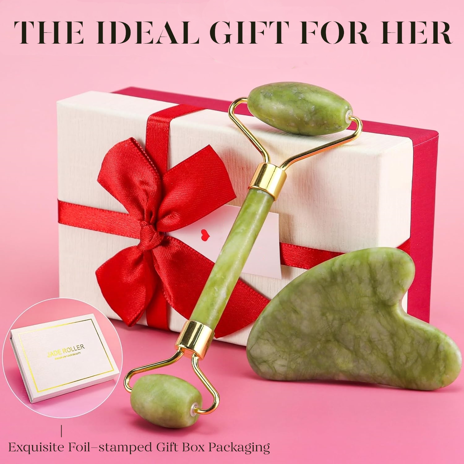 Beakey Natural Jade Roller & Gua Sha Set photo 7