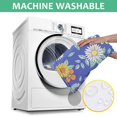 thumbnail image 6 of 60x60in(152x152cm) Square Tablecloth, Waterproof Polyester Table Cover, Wrinkle Resistant & Washable Fabric for Dining, Kitchen, Picnic, Daisy Flowers Print, 6 of 6