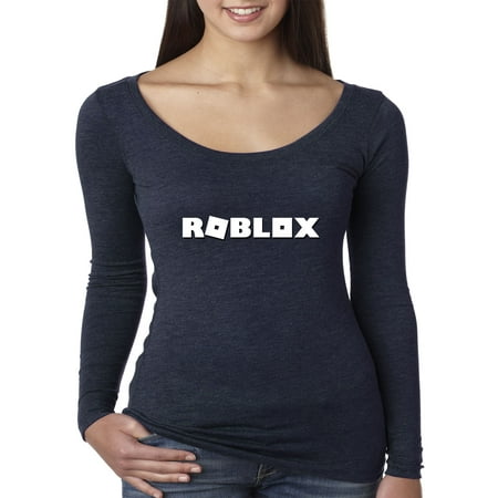 New Way 923 Womens Long Sleeve T Shirt Roblox Logo Game Accent 2xl Navy - new way new way 923 womens t shirt roblox logo game