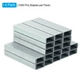 thumbnail image 3 of Uxcell Staples for Stapler, 4 Pack(1000Pcs Staples Per Pack) 26/6 Standard 1/4 Inch Length Staples Jam Free Silver Tone, 3 of 6