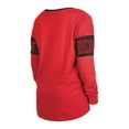 thumbnail image 3 of Women's New Era Red Tampa Bay Buccaneers Lace-Up Notch Neck Long Sleeve T-Shirt, 3 of 5