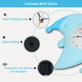 thumbnail image 3 of Unique Bargains 1pc Cute Moon Cartoon Star Decor Silent Wall Clock 18" x 12" x 2.4" Blue, 3 of 5