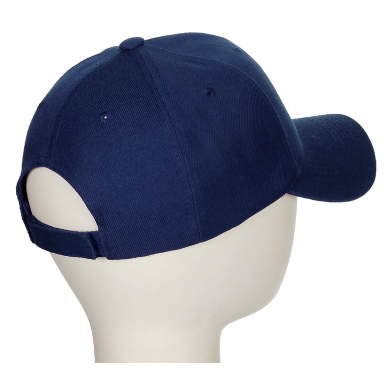 Classic Baseball Hat Custom A to Z Initial Team Letter, Navy Cap