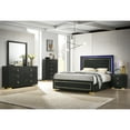 thumbnail image 4 of Furniture of America Winit Adult Modern 2-Drawer Nightstand, Black, 4 of 5