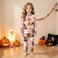 thumbnail image 2 of TOWED22 Girls Boys Halloween Pajamas Pumpkin Ghost Graphic Cotton Planet Pjs Toddler 2 Piece Sleepwear Kids Clothes Set(Light Gray,2-3 Y), 2 of 9