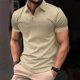 thumbnail image 2 of Camisas de Manga Larga para Hombres Suéter Cremallera Impresión Solapa Cuello, Blusa Casual para el Invierno, 2 of 6