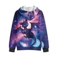 thumbnail image 5 of Uorisanigo Zip Up Hoodie Boys Girls, Fashion Galaxy Dragon Sweatshirts for Children, Fur Furry Fluffy Long Sleeve Jacket Pullover Top School Birthday Birthday Clothes, 5 of 8