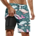 thumbnail image 4 of Fgnfyis Mens Swim Trunks with Compression Lined Short Bathing Suits for Men 7 Inch Inseam Liner Men's Swimming Trunk Men Swim Shorts Camouflage_015 XXXXXL, 4 of 7
