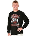 thumbnail image 4 of Popeye Let Your Hustle Do The Talking Men's Long Sleeve Tee T Shirt Brisco Brands S, 4 of 6