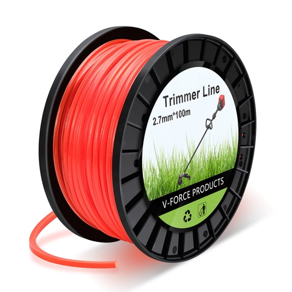 UCINNOVATE 105 Trimmer Line Square Weed Wacker String, 328ft Weed Eater String Heavy Duty for Gas and Electric Grass Trimmer, Brushcutters (2.7mm×100m)