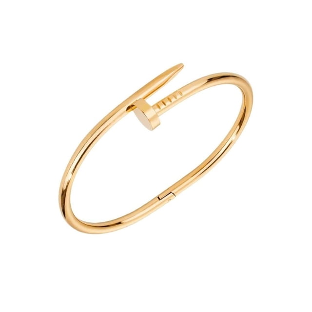 Brazalete en forma de clavo dorado de oro laminado