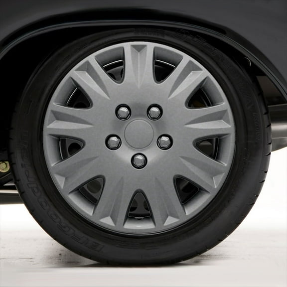 Set of Four 15" Silver Hubcap Wheel Covers for 2006-2011 Honda Civic (Push-on)