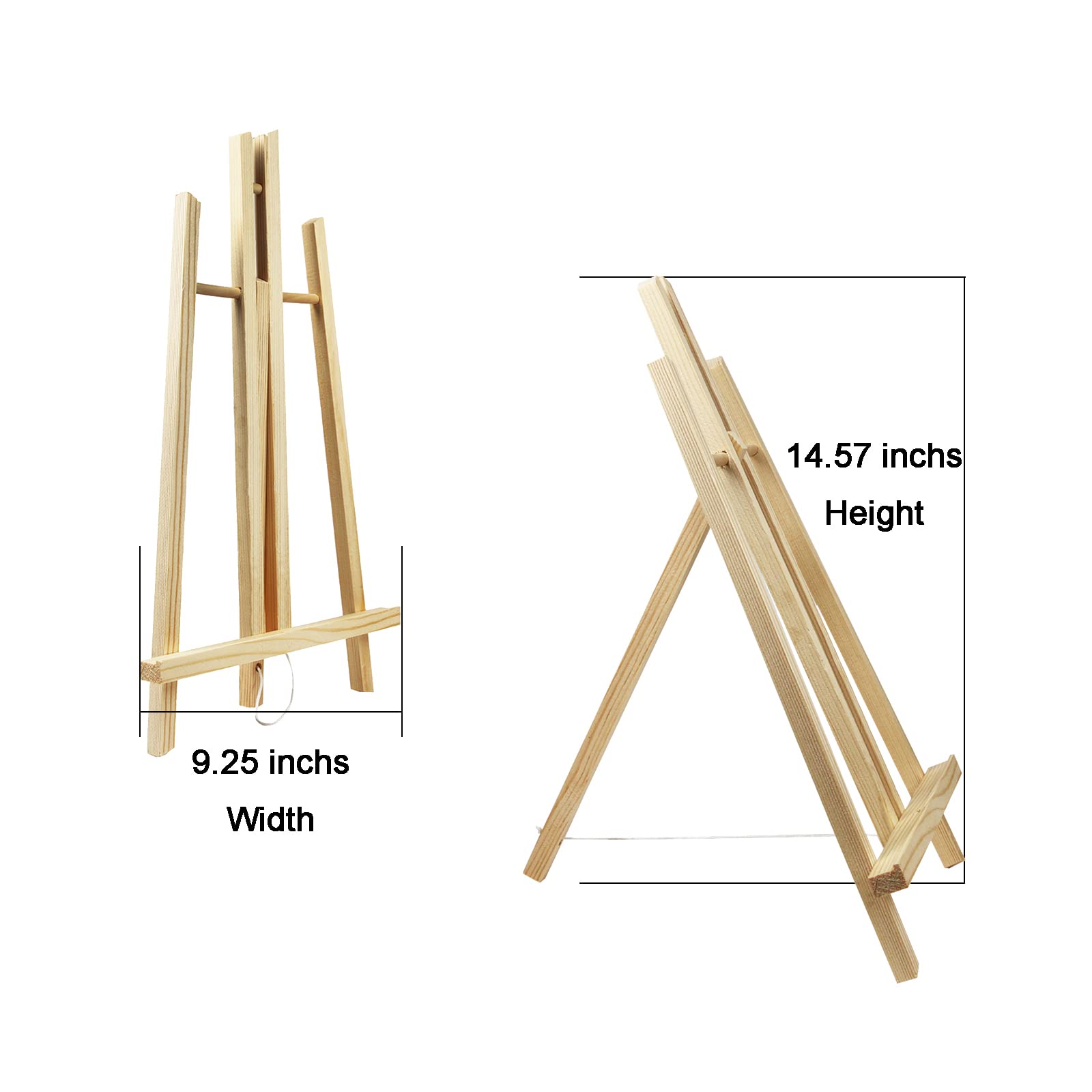 Bibana 25 Pieces Tabletop Wood Easel Set, Painting Easel Stand, Coloring Canvas, Acrylic Paint Set, Paintbrush, Art Supplies
