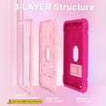 thumbnail image 6 of AVAWO 360° Rotatable Case for iPad (A16) 11th Generation 11 Inch 2025 & iPad 10th Generation 10.9" 2022, Shockproof Rugged Protective Cover with Shoulder Strap/Hand Strap - Rose, 6 of 12