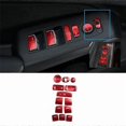 thumbnail image 3 of 13Pcs Red Window Glass Lift Switch Button Cover Trim for Honda, 3 of 5
