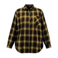 thumbnail image 4 of ClodeEU Women's Plus Size Plaid Button Down Shirt,Long Sleeve Collared Casual Oversized Shacket ,Women's L-XXXXXL, 4 of 5