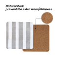 thumbnail image 4 of Multi-Shape Mdf Cork Coaster 4 Pieces Of Anti-Slip, Anti-Wear And Anti-Fouling 3.9in Easy To Clean And Stable Structure Ghostwhite Stripe_2 Square, 4 of 7